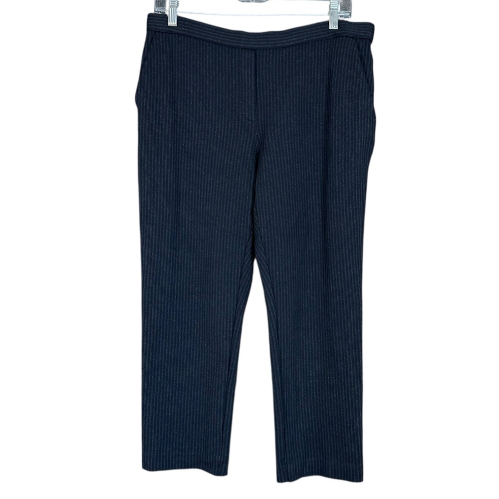 Theory Treeca Fairfield Knit Pinstripe Ankle Pants Women's Size 10 - Picture 4 of 14